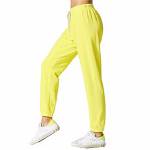 2021 Wholesale Custom Ladies Sweat Pants Running Jogger Pants Women Yellow Sports Sweatpants